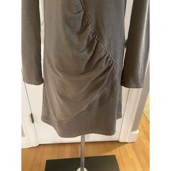 Prairie Underground Long Sleeve Ruched Dress Size Small Olive Lagenlook - Picture 3 of 11